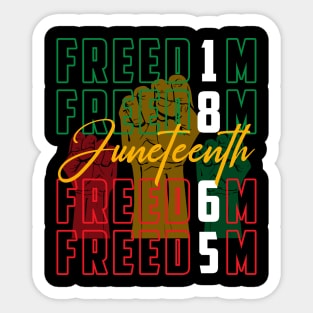 Juneteenth Shirts 1865 Freedom gift For Men Women Sticker